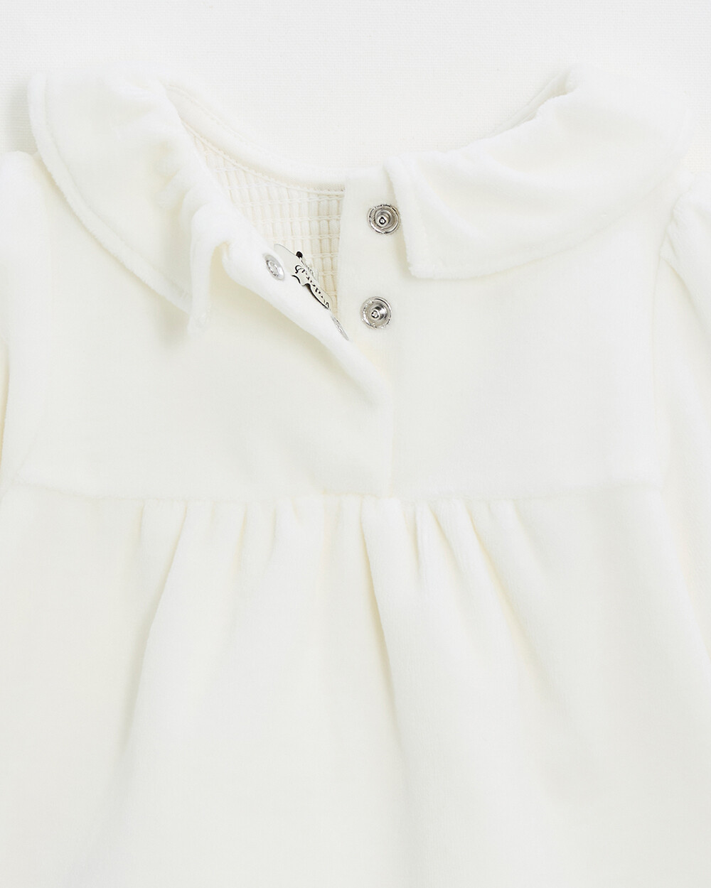 Pyjama deux pièces en velours smocké Coloris écru Natalys