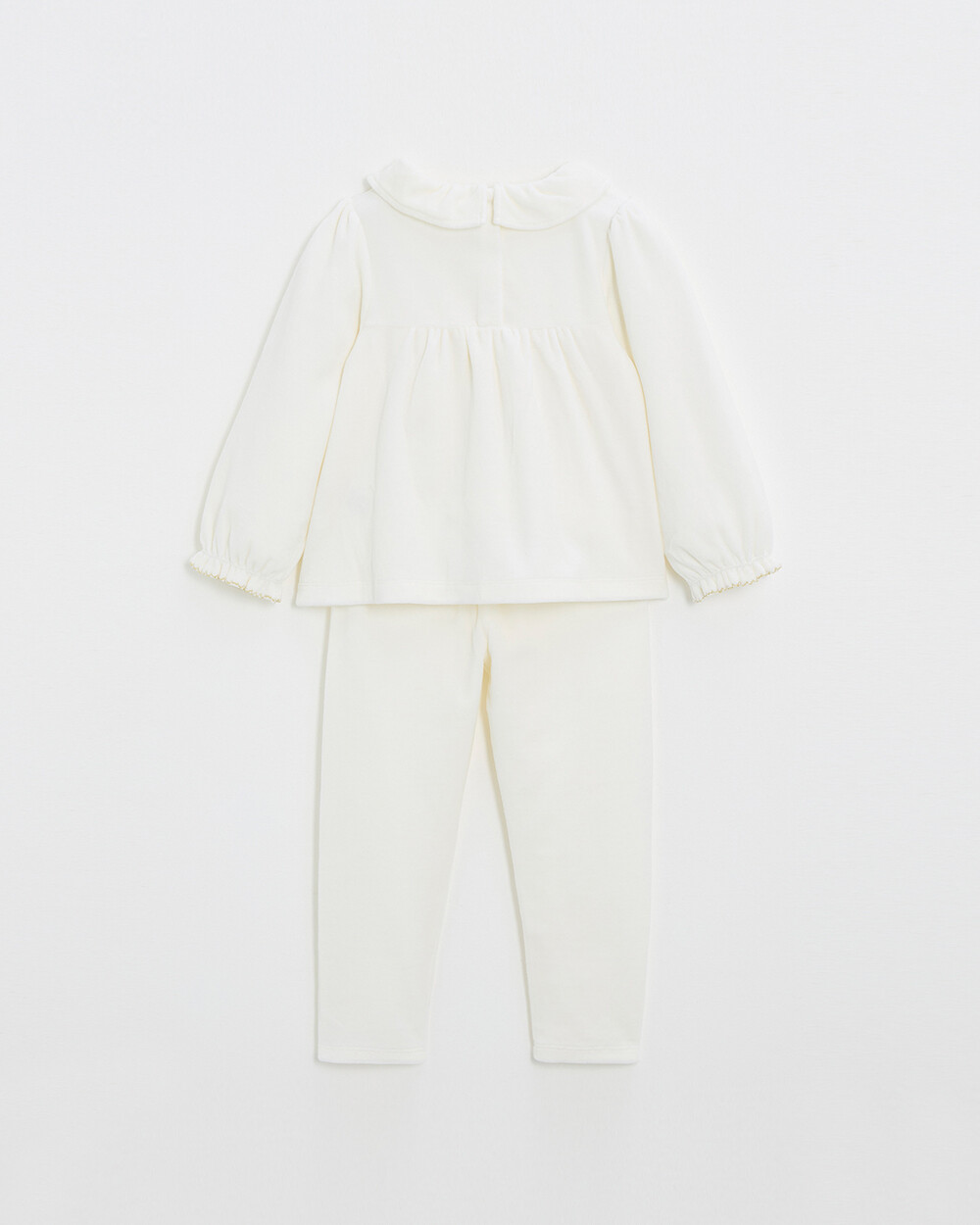 Pyjama deux pièces enfant en velours Coloris écru Natalys