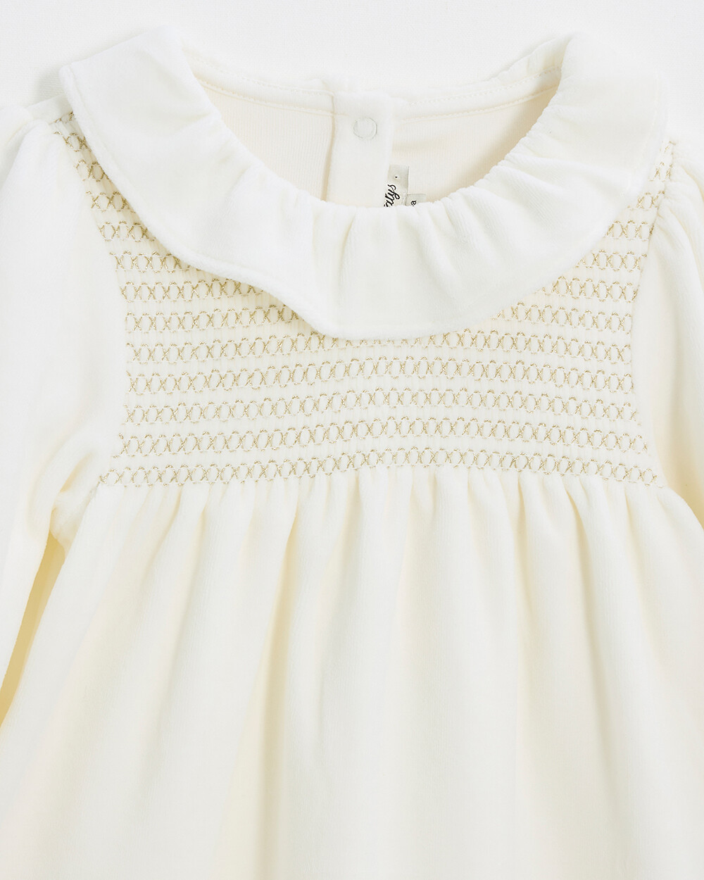 Pyjama deux pièces enfant en velours Coloris écru Natalys