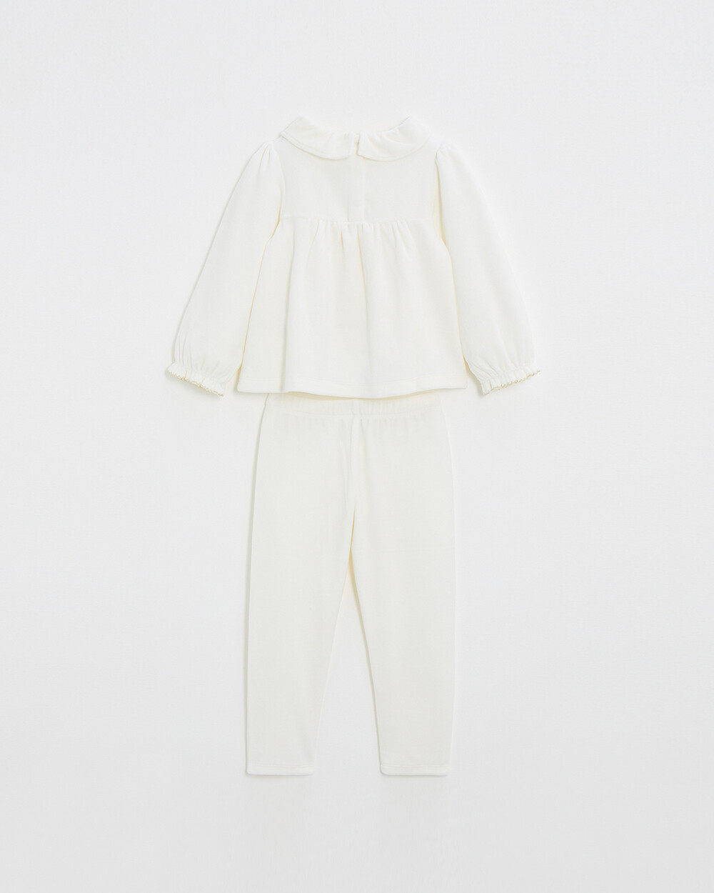 Pyjama deux pièces enfant en velours Coloris écru Natalys