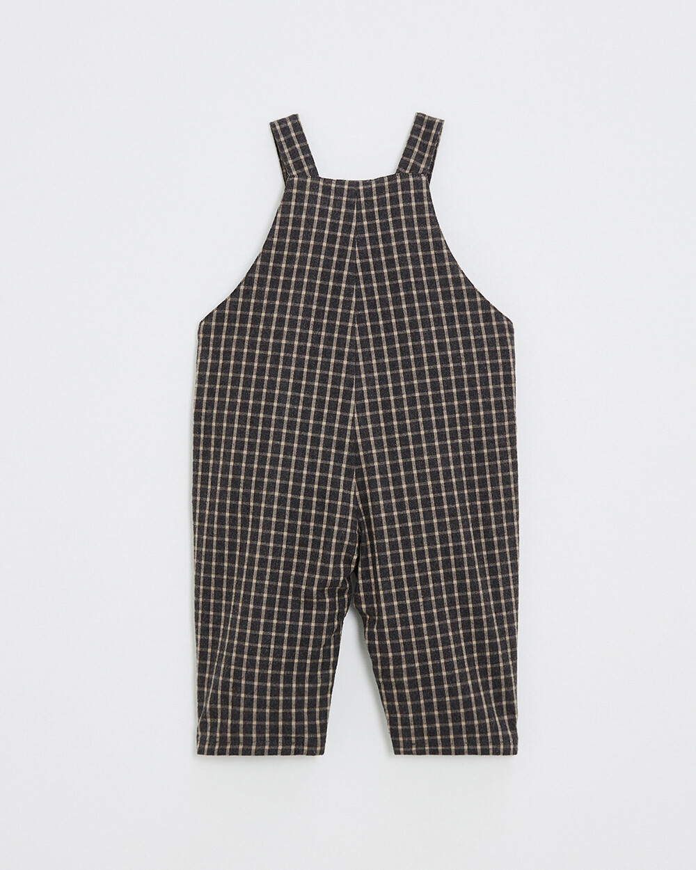 Salopette longue en flanelle Coloris gris anthracite chiné Natalys
