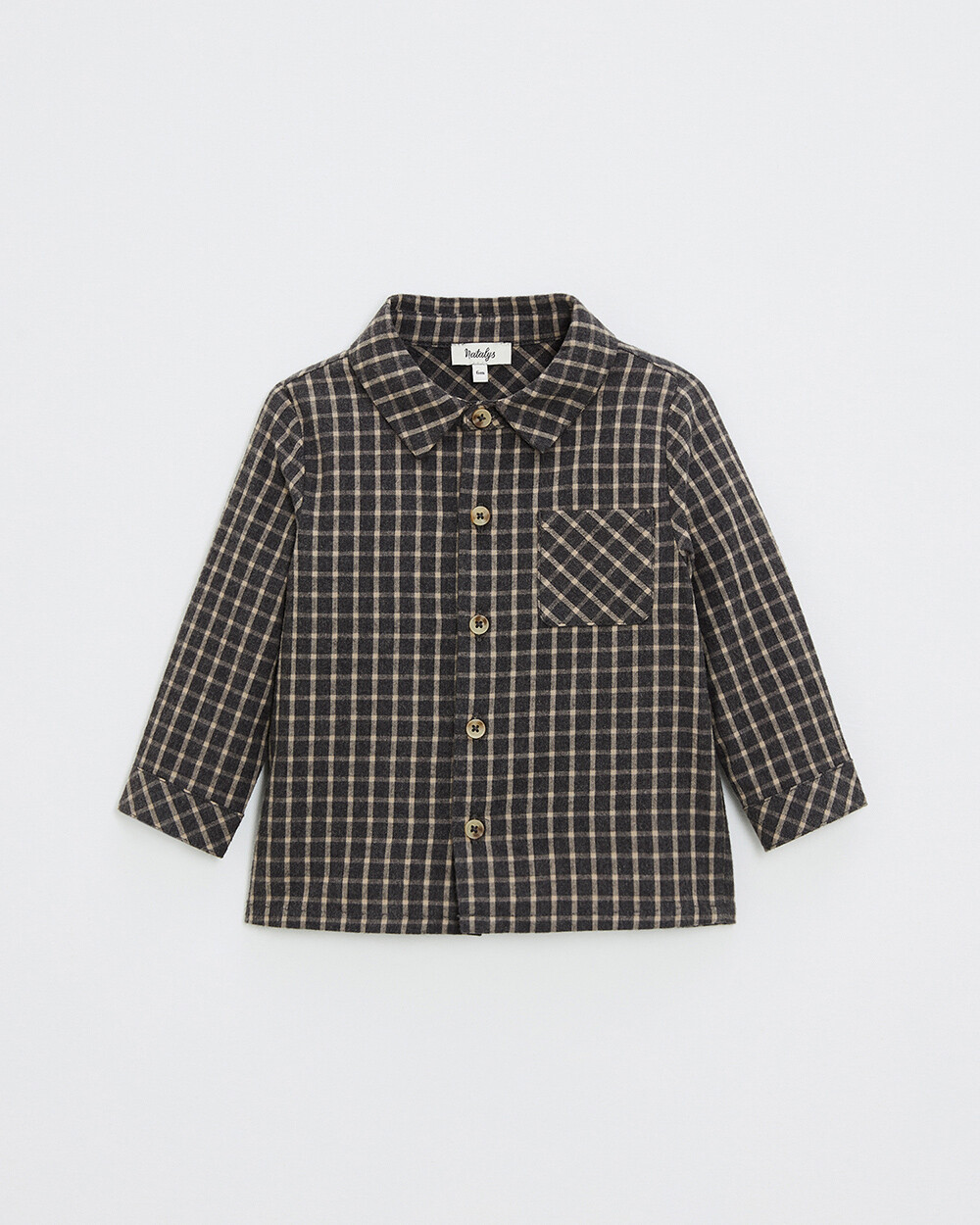 Chemise en flanelle Coloris gris anthracite chiné Natalys