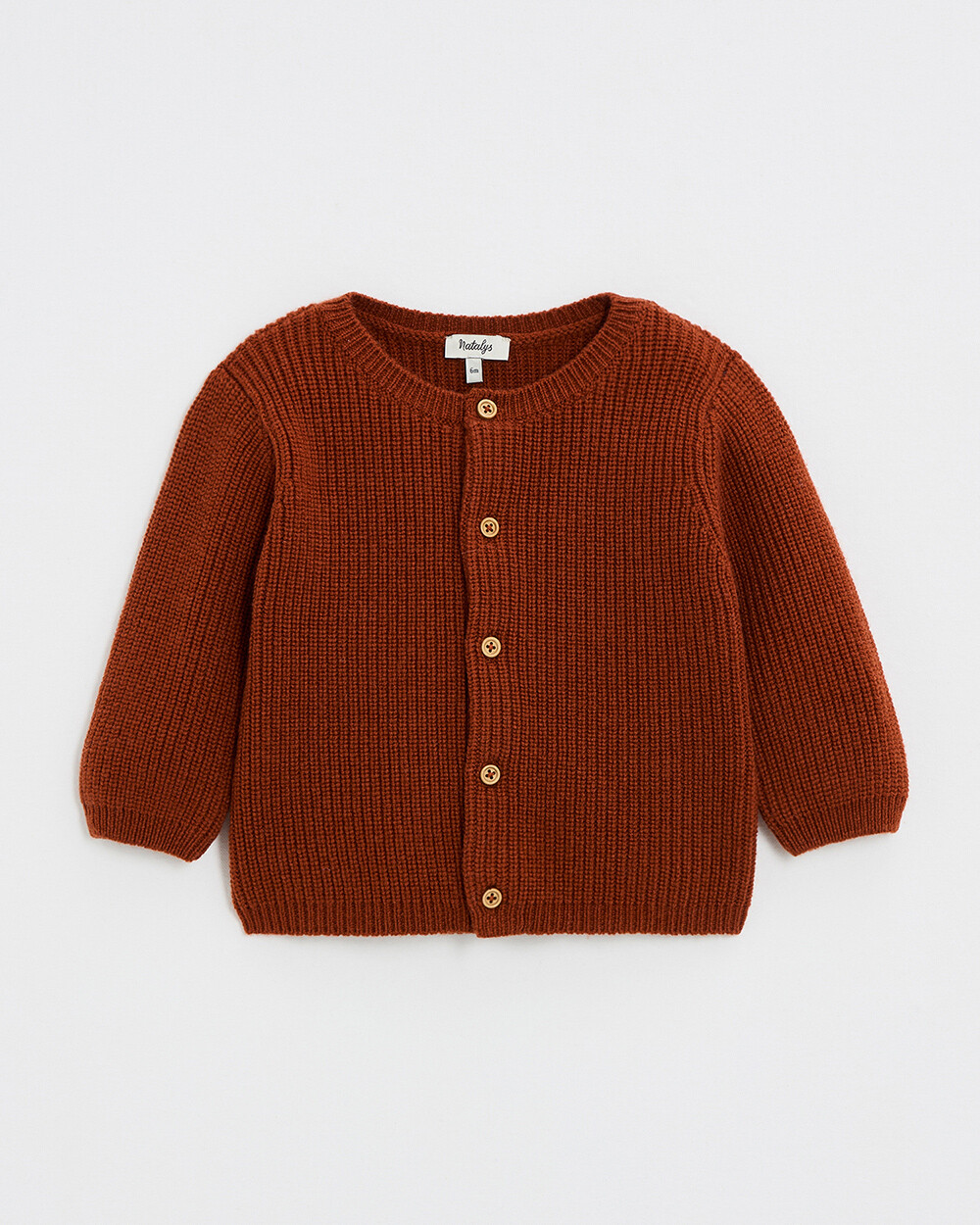 Gilet en laine Mérinos Coloris rouille Natalys