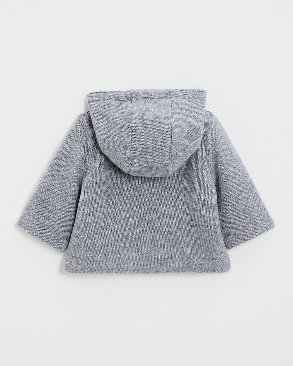 Veste à capuche en laine mérinos Coloris Gris Natalys