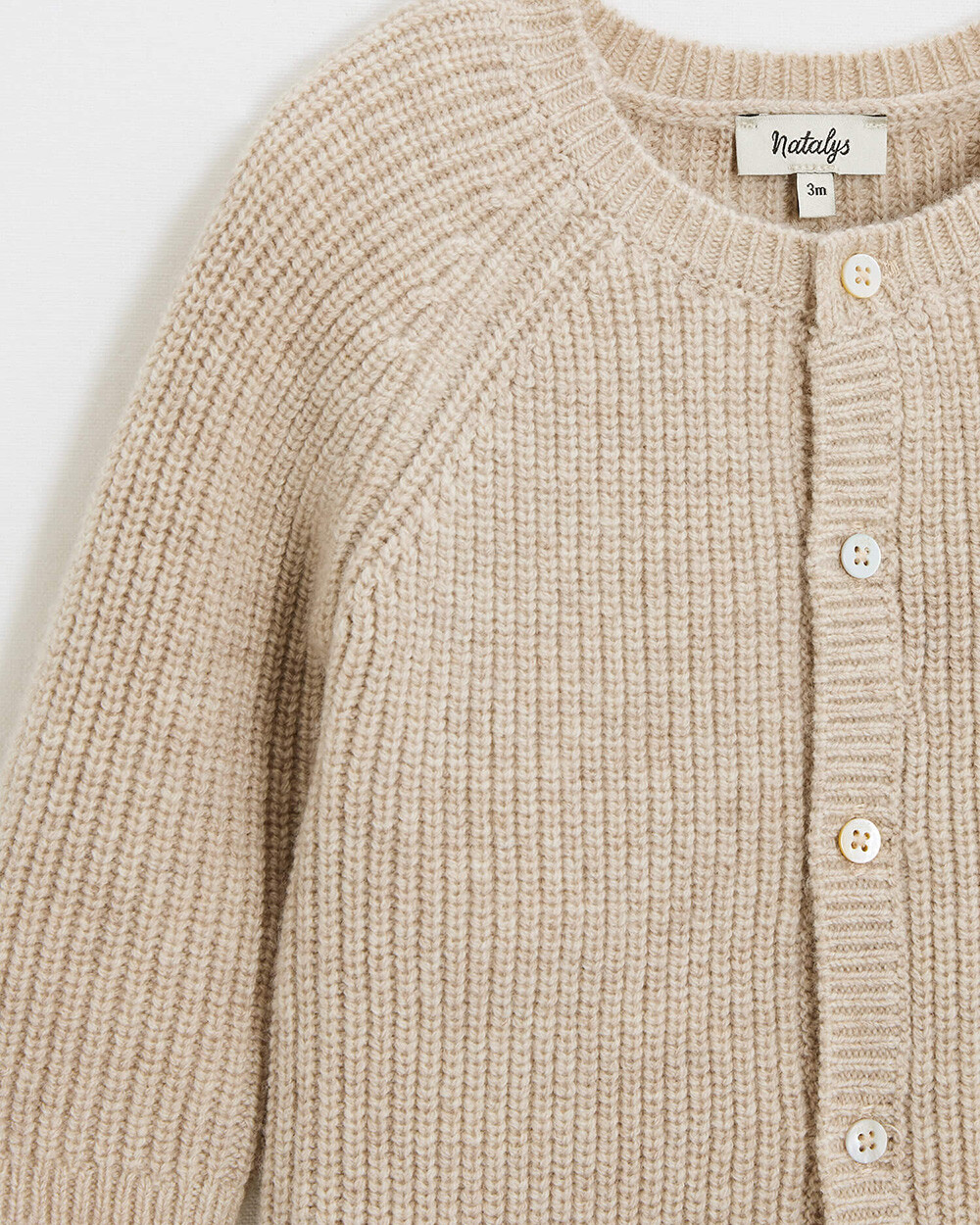 Combinaison longue sans pied en laine mé... Coloris Beige Natalys