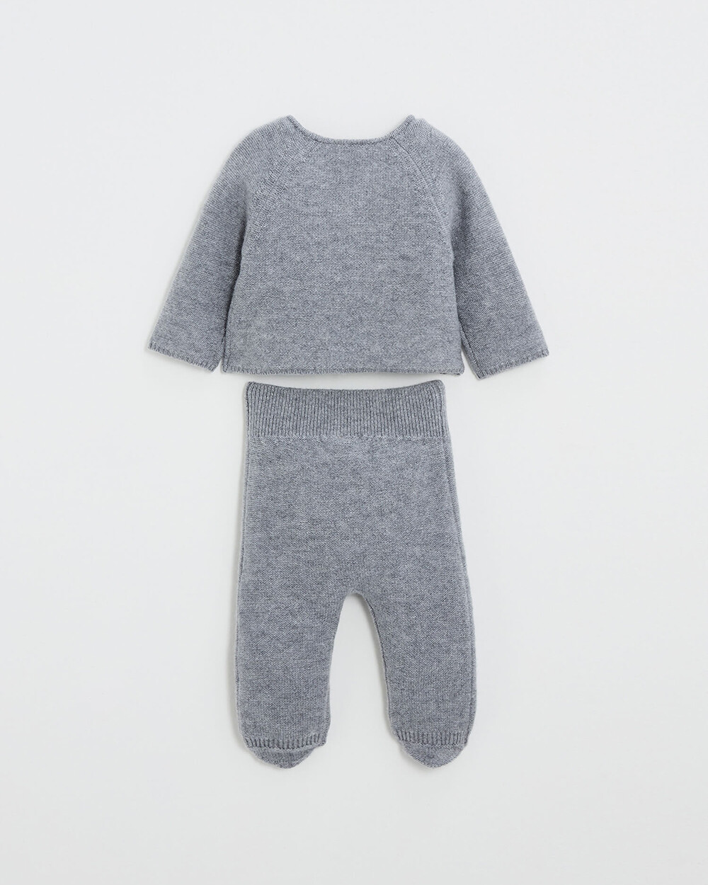 Ensemble en laine mérinos Coloris Gris Natalys