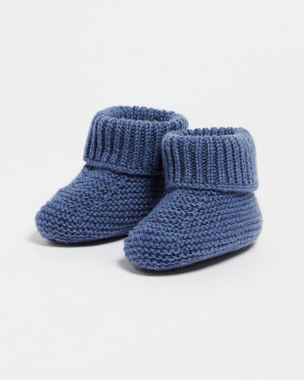 Chaussons en laine mérinos Coloris Bleu Natalys