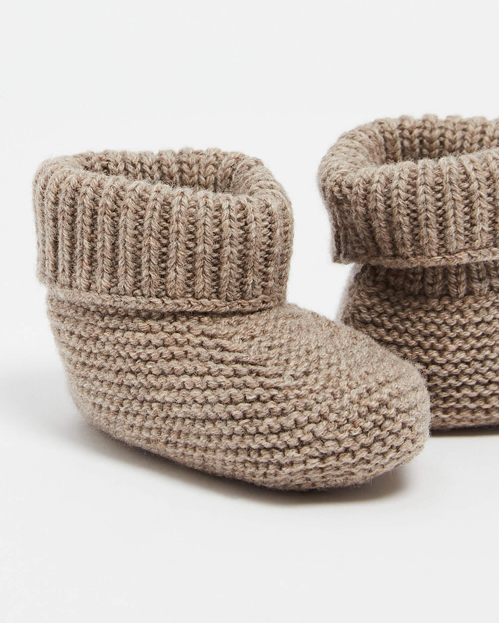 Chaussons en laine mérinos Coloris Marron Natalys