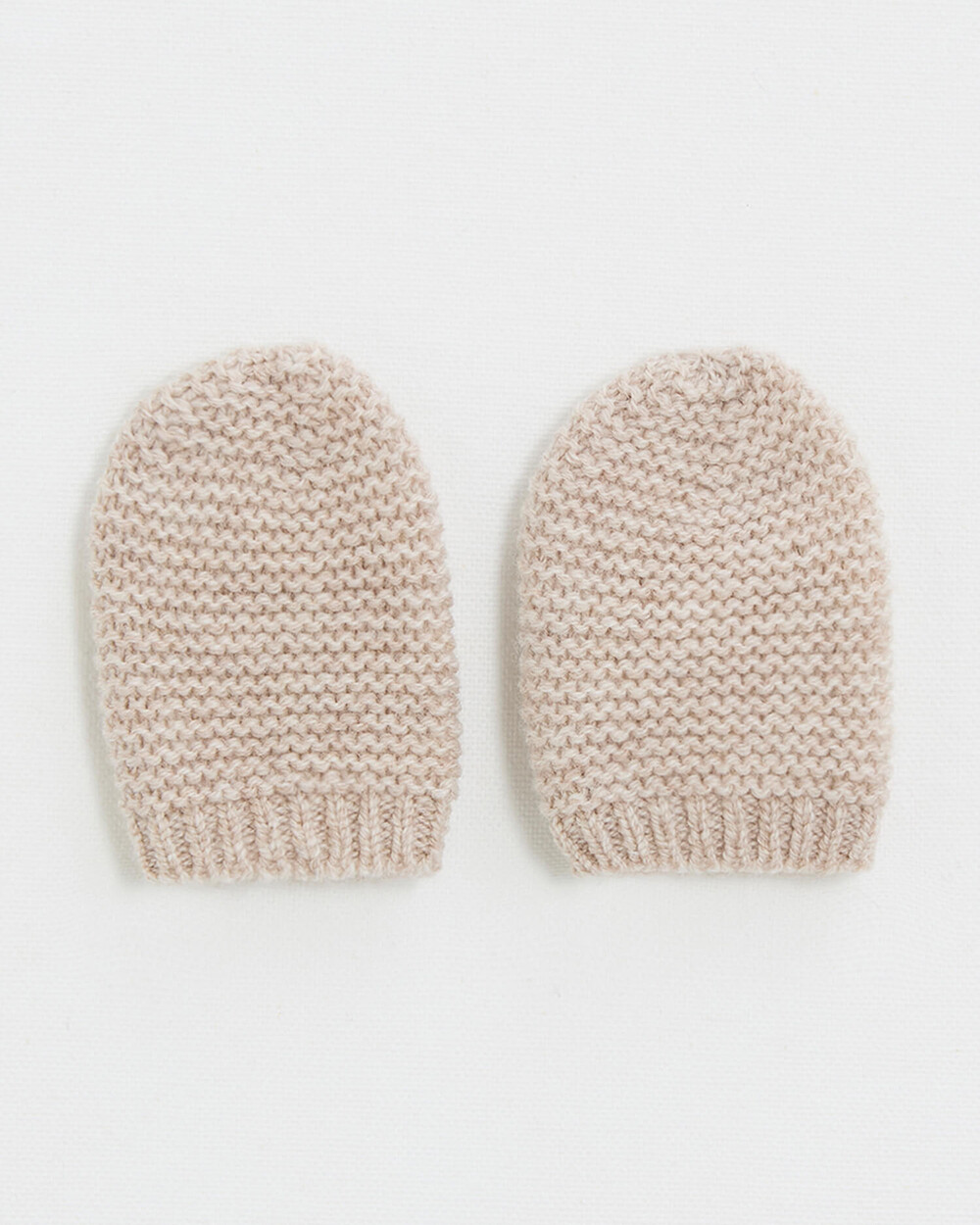 Moufles nouveau-né en laine mérinos Coloris Beige Natalys