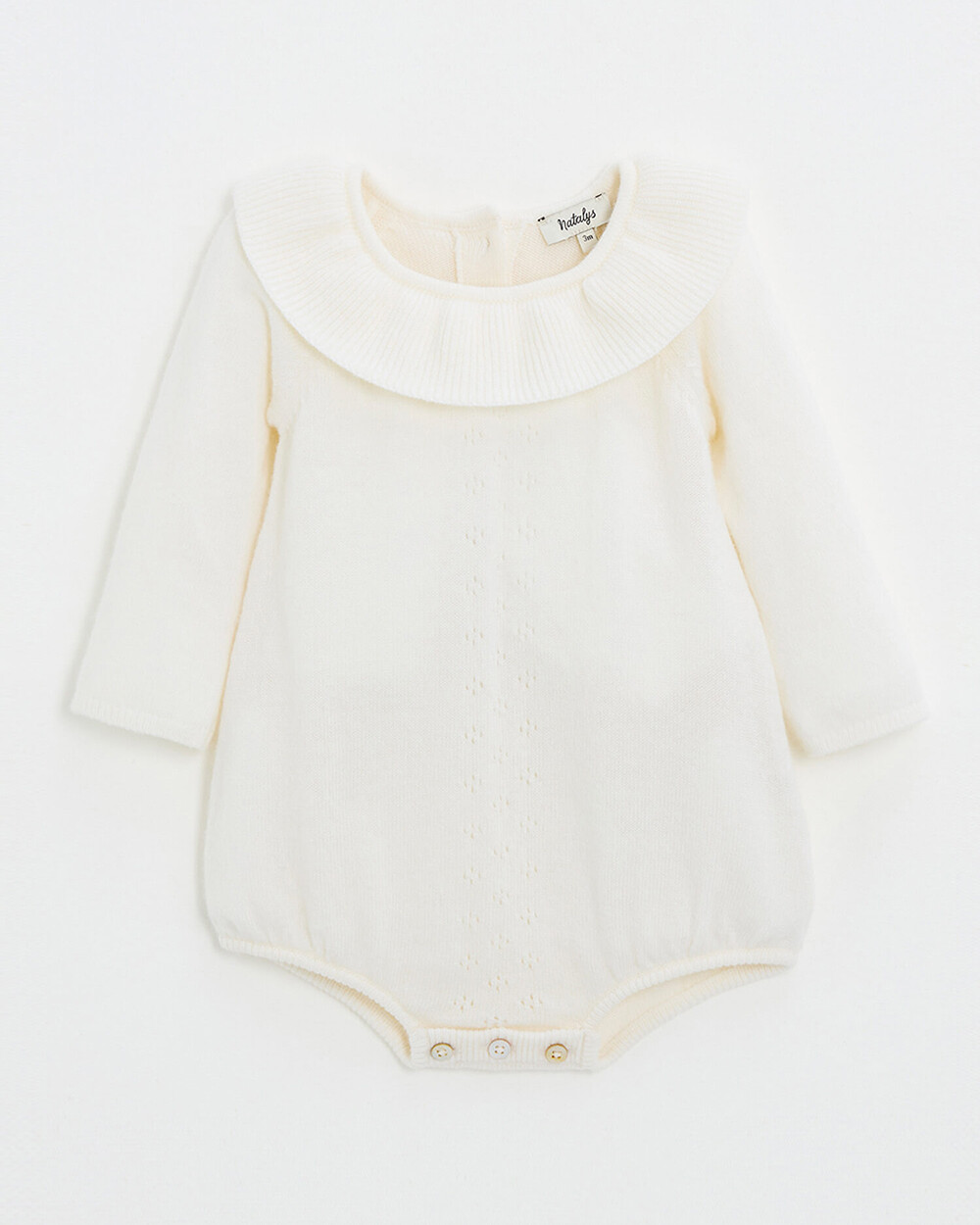 Barboteuse en laine mérinos Coloris Ecru Natalys