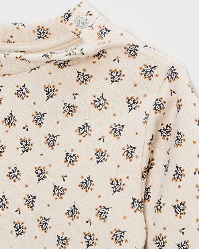 Sweat en molleton imprimé Imprimé boutons d'or Natalys