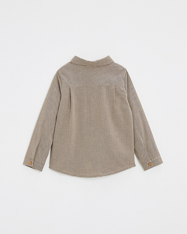 Chemise en vichy Coloris gris anthracite chiné/beige Natalys