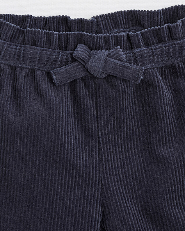 Pantalon en velours Coloris bleu nocturne Natalys