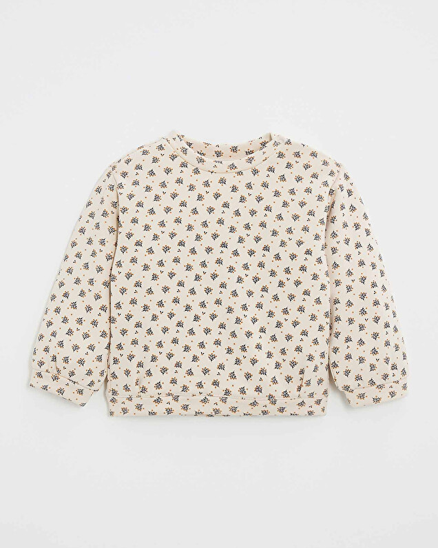 Sweat en molleton imprimé Imprimé boutons d'or Natalys