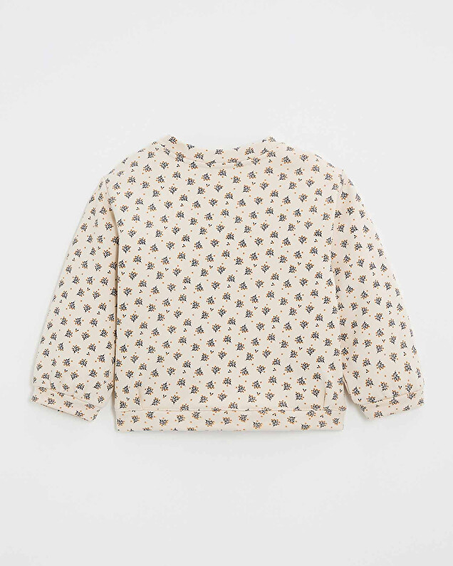 Sweat en molleton imprimé Imprimé boutons d'or Natalys