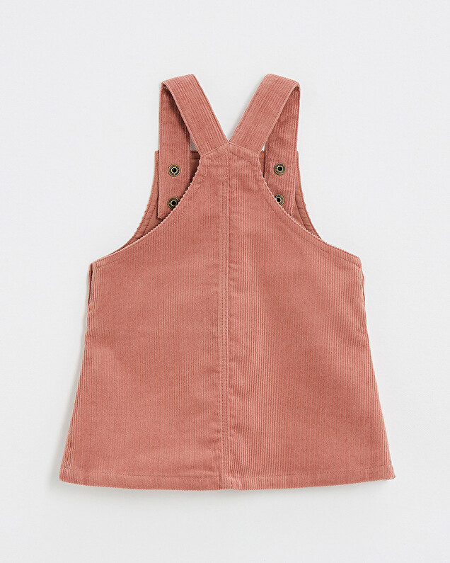 Robe salopette en velours Colors rose bégonia Natalys