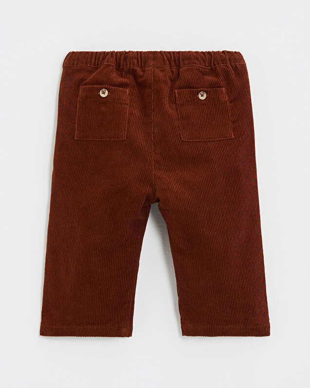 Pantalon en velours côtelé Coloris brique Natalys