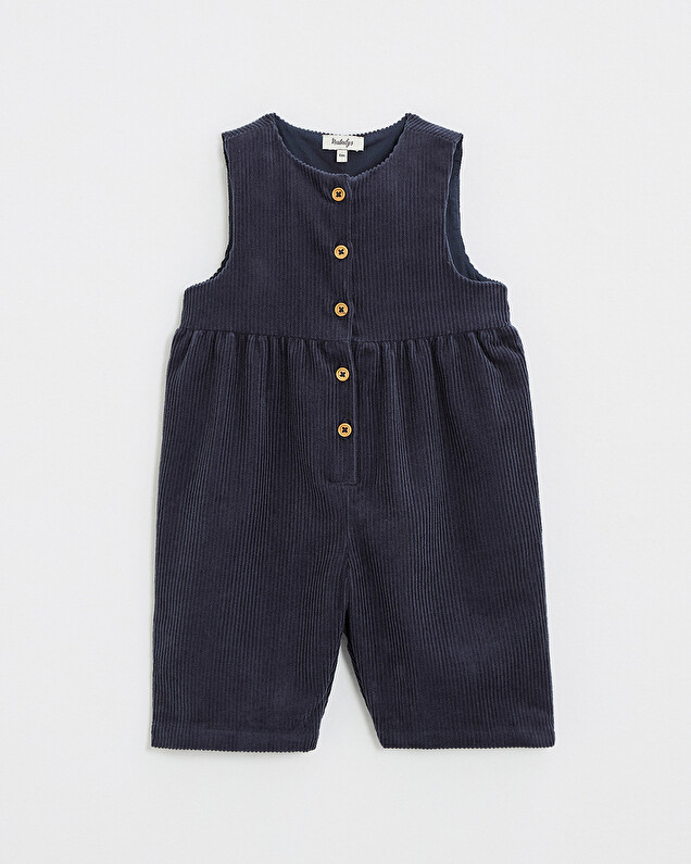 Combinaison en velours Coloris bleu nocturne Natalys