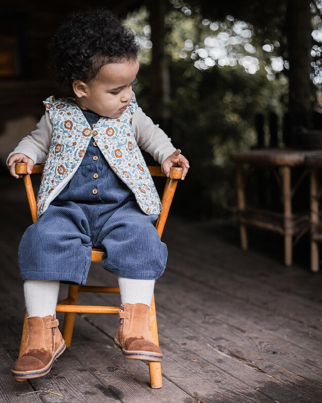 Gilet sans manche imprimé Imprimé fleurs folk Natalys