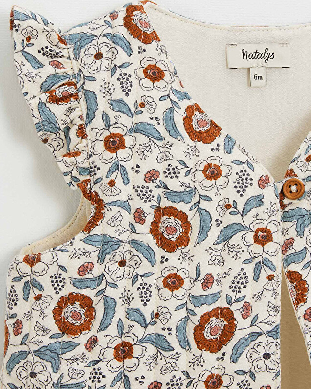 Gilet sans manche imprimé Imprimé fleurs folk Natalys