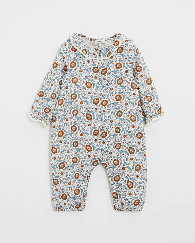 Pyjama une pièce en imprimé Imprimé fleurs folk Natalys