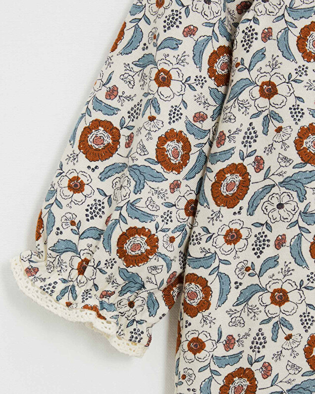 Pyjama une pièce en imprimé Imprimé fleurs folk Natalys