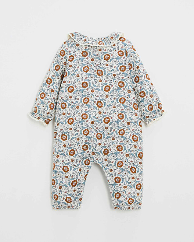 Pyjama une pièce en imprimé Imprimé fleurs folk Natalys
