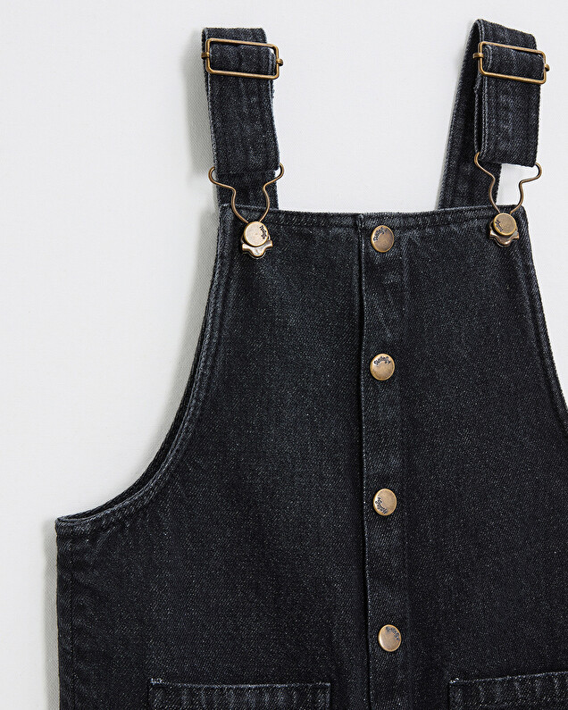Salopette longue en denim Coloris gris anthracite Natalys