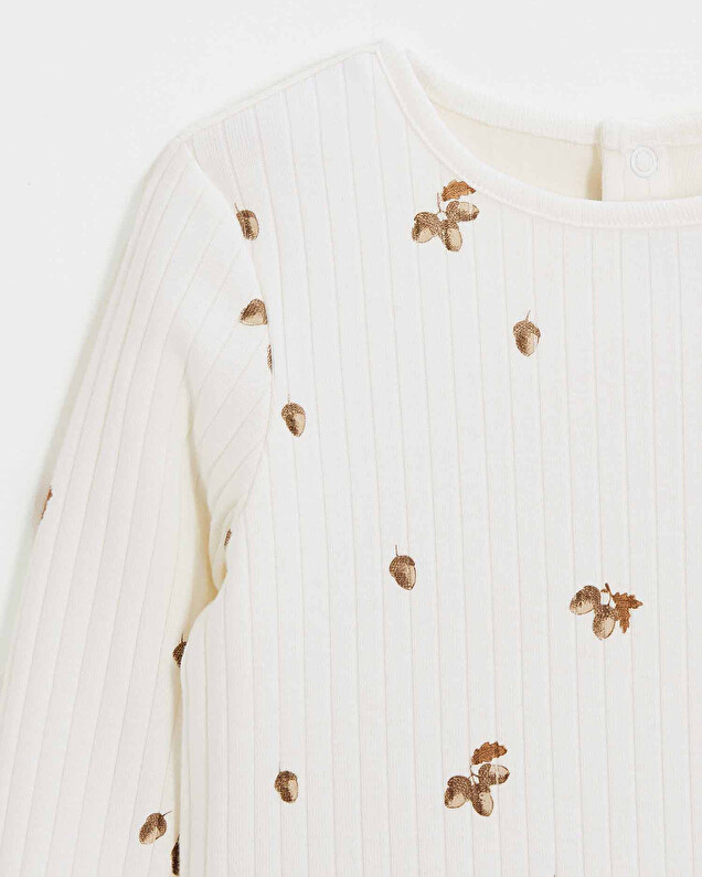 Pyjama en côtes enfant Imprimé automne Natalys