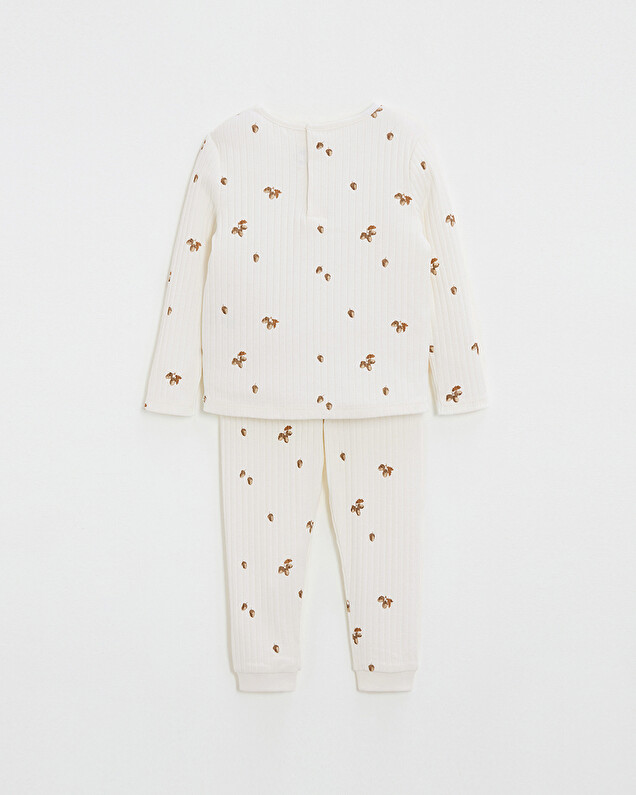 Pyjama en côtes enfant Imprimé automne Natalys