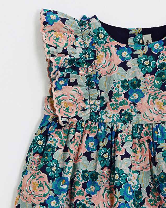 Robe sans manches en popeline Imprimé grosses fleurs Natalys