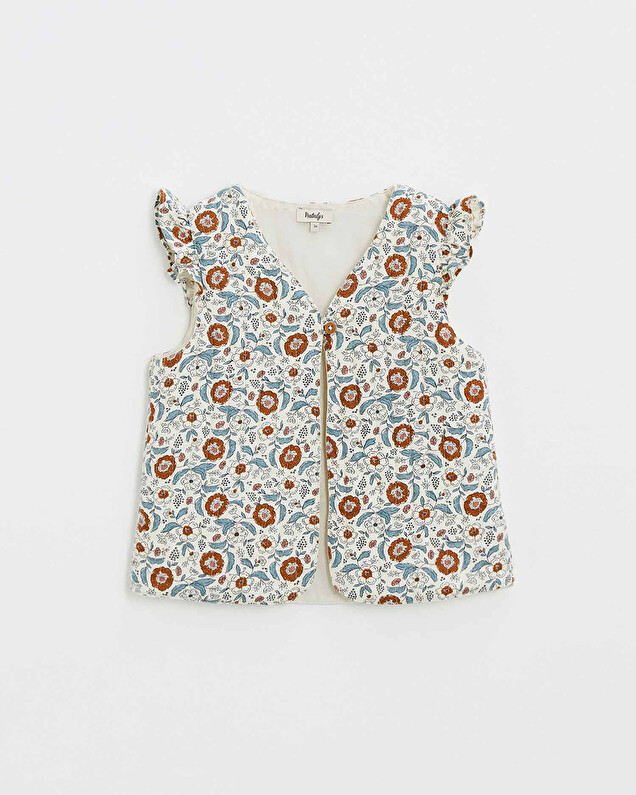 Gilet sans manche imprimé Imprimé fleurs folk Natalys