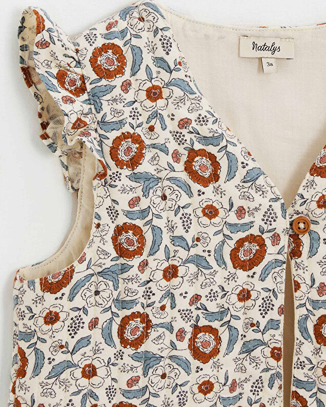 Gilet sans manche imprimé Imprimé fleurs folk Natalys