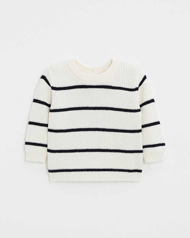 Pull en tricot rayé Coloris écru Natalys