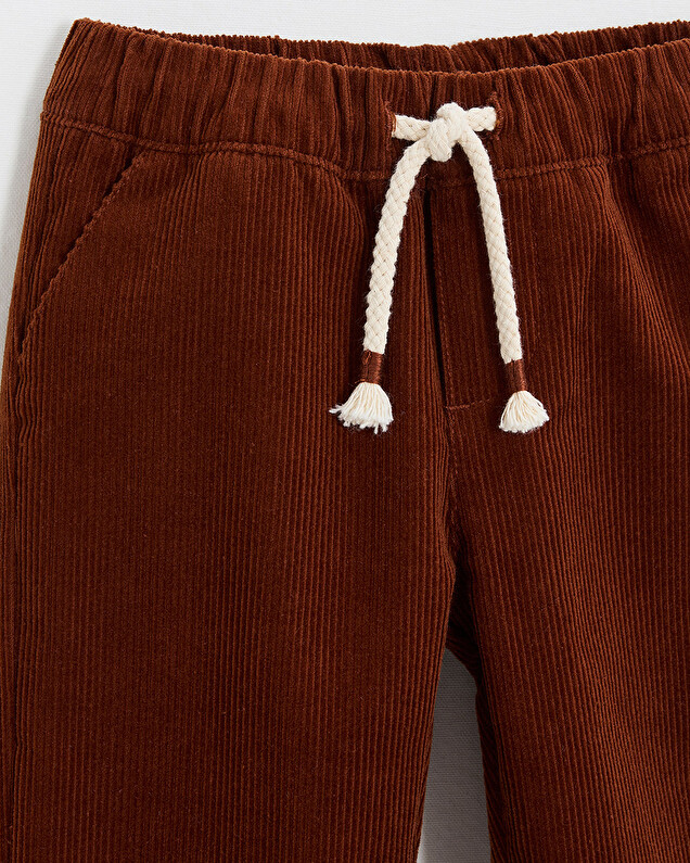 Pantalon en velours côtelé Coloris brique Natalys