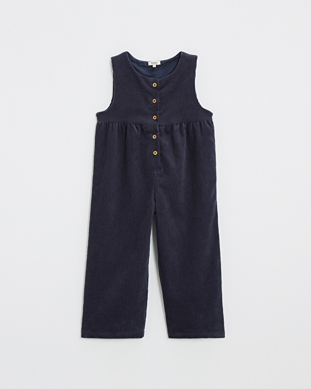 Combinaison en velours Coloris bleu nocturne Natalys