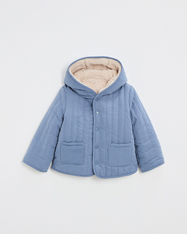 Manteau réversible déperlant Coloris bleu nocturne Natalys