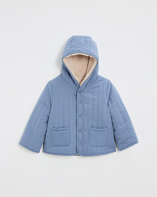 Manteau réversible déperlant Coloris bleu nocturne Natalys