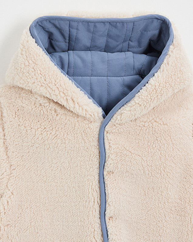 Manteau réversible déperlant Coloris bleu nocturne Natalys