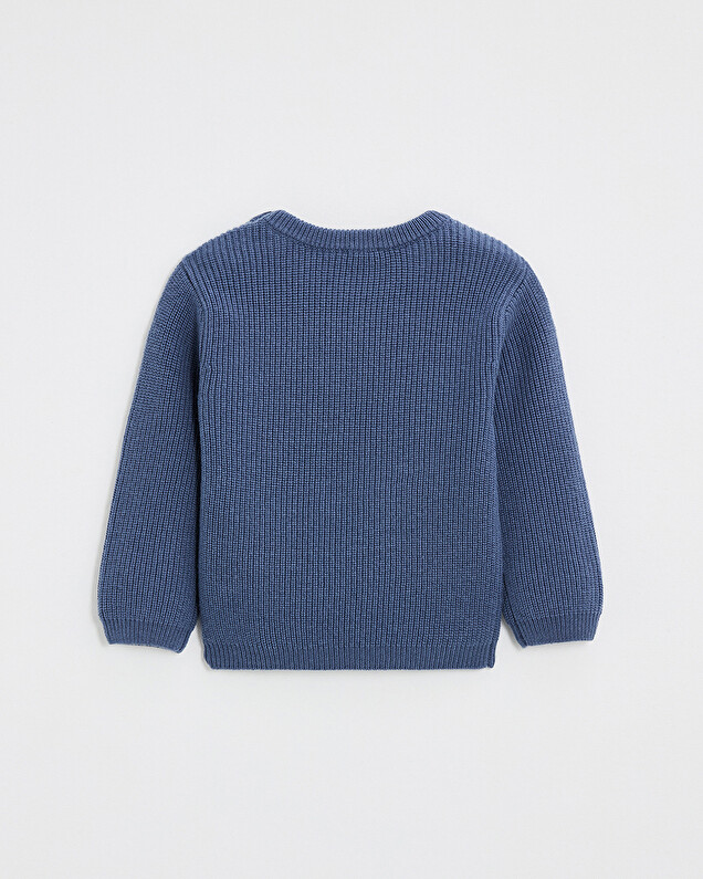Pull en tricot fantaisie Coloris bleu nocturne Natalys