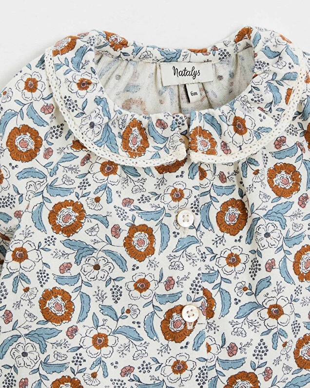 Pyjama deux pièces en imprimé Imprimé fleurs folk Natalys