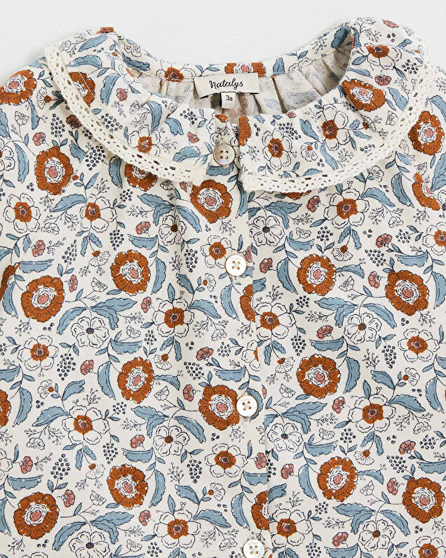 Pyjama deux pièces enfant Imprimé fleurs folk Natalys