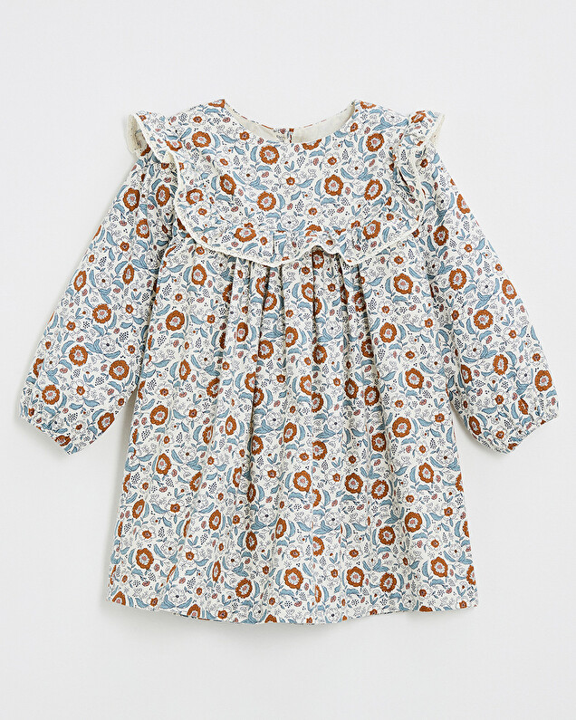 Robe manches longues imprimé Imprimé fleurs folk Natalys