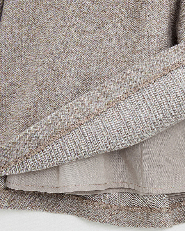 Robe manches longues flanelle Coloris beige Natalys