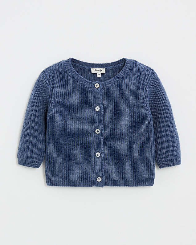 Gilet en laine mérinos Coloris Bleu Natalys
