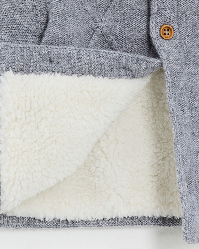 Veste à capuche en laine mérinos Coloris Gris Natalys