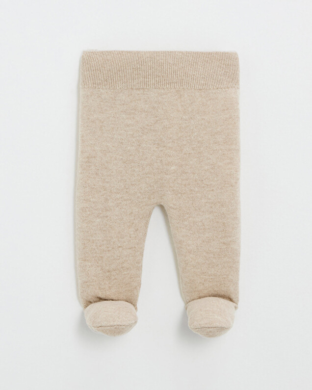 Ensemble brodé en laine mérinos Coloris Beige Natalys