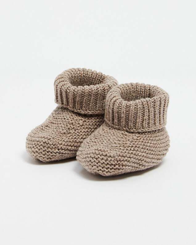 Chaussons en laine mérinos Coloris Marron  Natalys