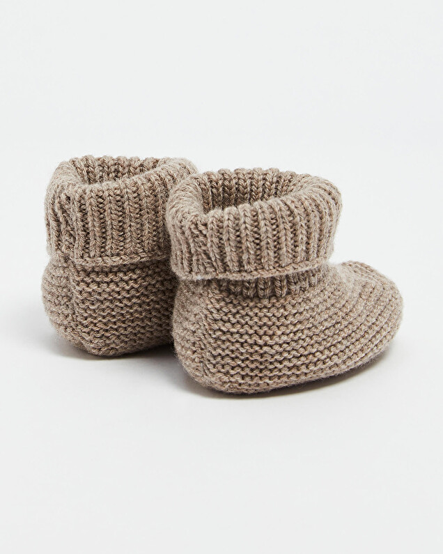 Chaussons en laine mérinos Coloris Marron  Natalys