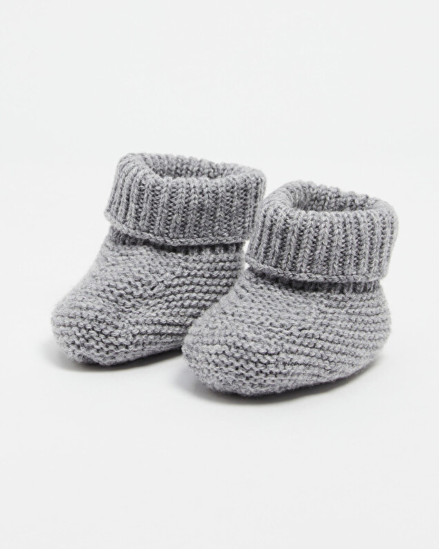Chaussons en laine mérinos Coloris Gris  Natalys
